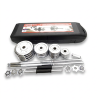 Set de Mancuernas Acero Inoxidable 50KG (maleta + barra + discos)