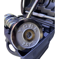 Detalle disco cromado York 2.5kg - Set 20kg C&D Sport
